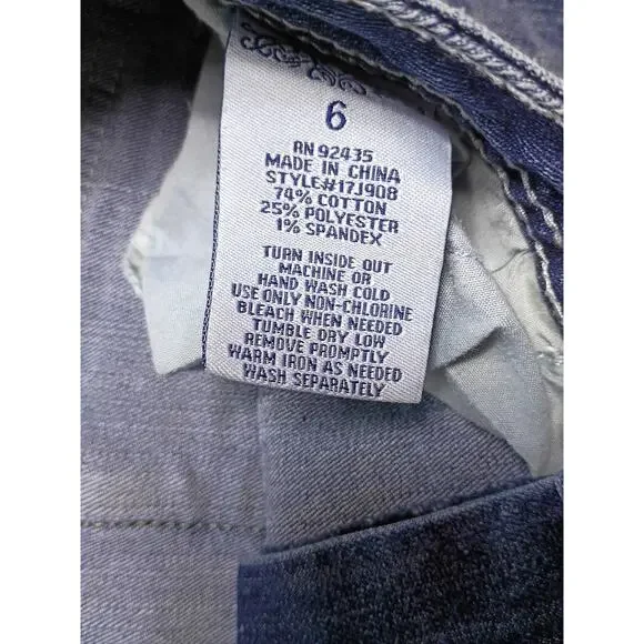 Revolt Women's Blue Denim Jeans - Size 6 - Rhinestone - Picture 3 of 7